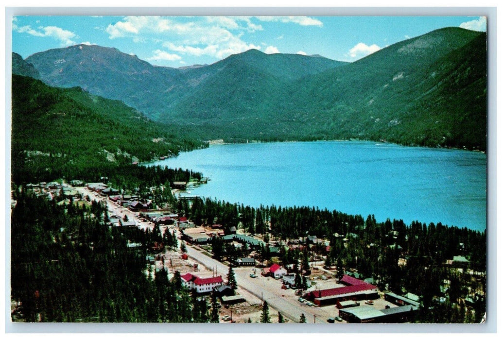 1962 Main Street Village Grand Lake Mount Baldy Mountain National Park Postcard