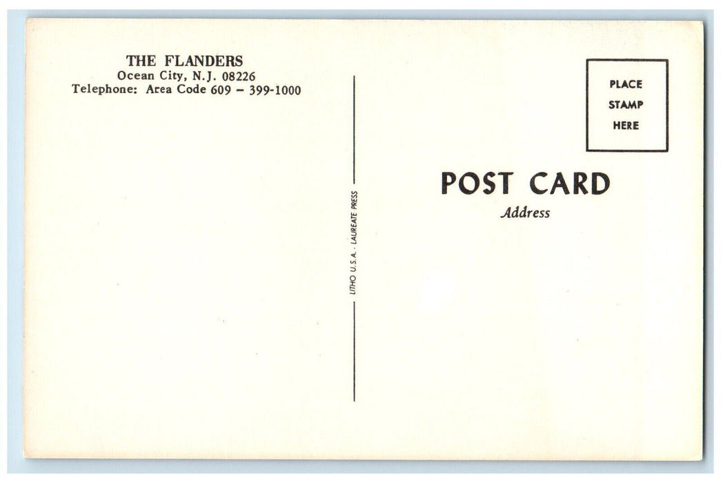 c1960 The Flanders Ocean City Multiview Beach Pool Sunshade New Jersey Postcard