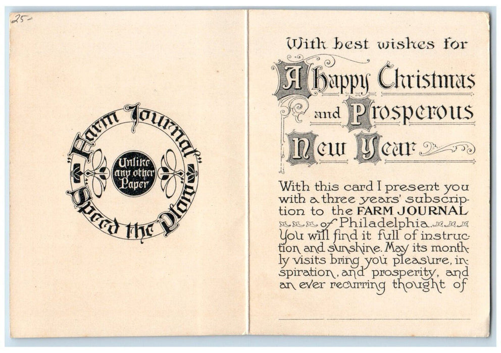 Christmas Season's Greetings Busy Day Sledding Winter Snowman Antique Postcard