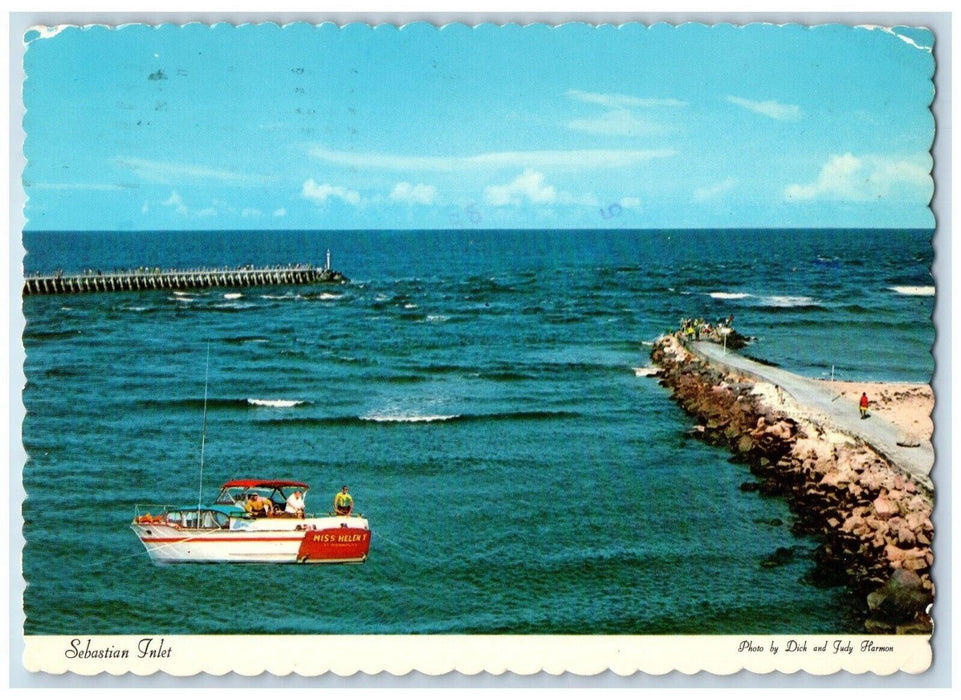 1980 Sebastian Inlet Miss Helen Yacht Ocean Sea View Orlando Florida FL Postcard