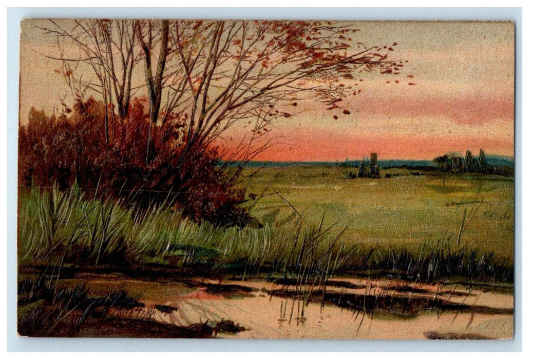 1909 Mrs. Prasek's Millinery Store Opening Advertising Detroit MI Art Postcard