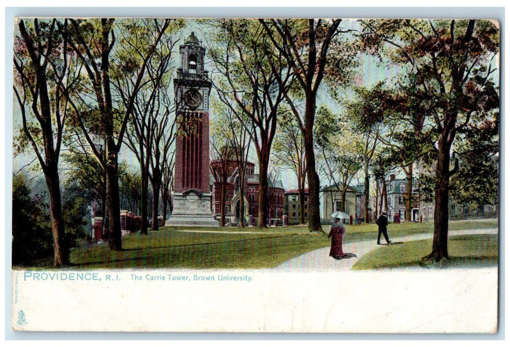c1905 Carrie Tower Brown University Providence Rhode Island RI Tuck Art Postcard