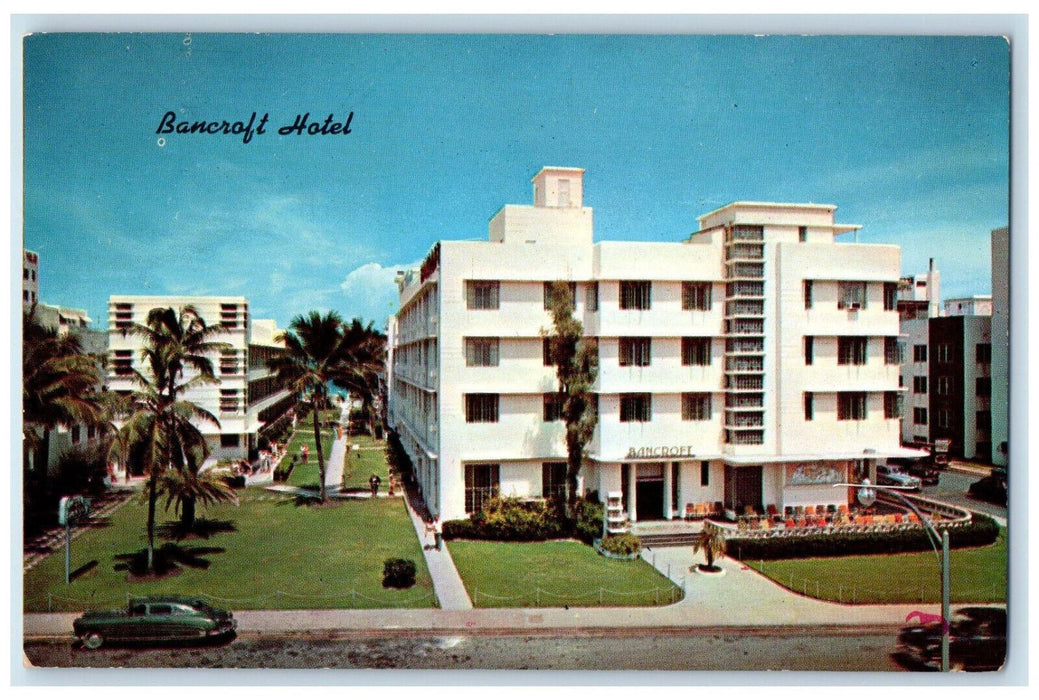 c1950's Bancroft Hotel Private Beach Miami Beach Florida FL Postcard