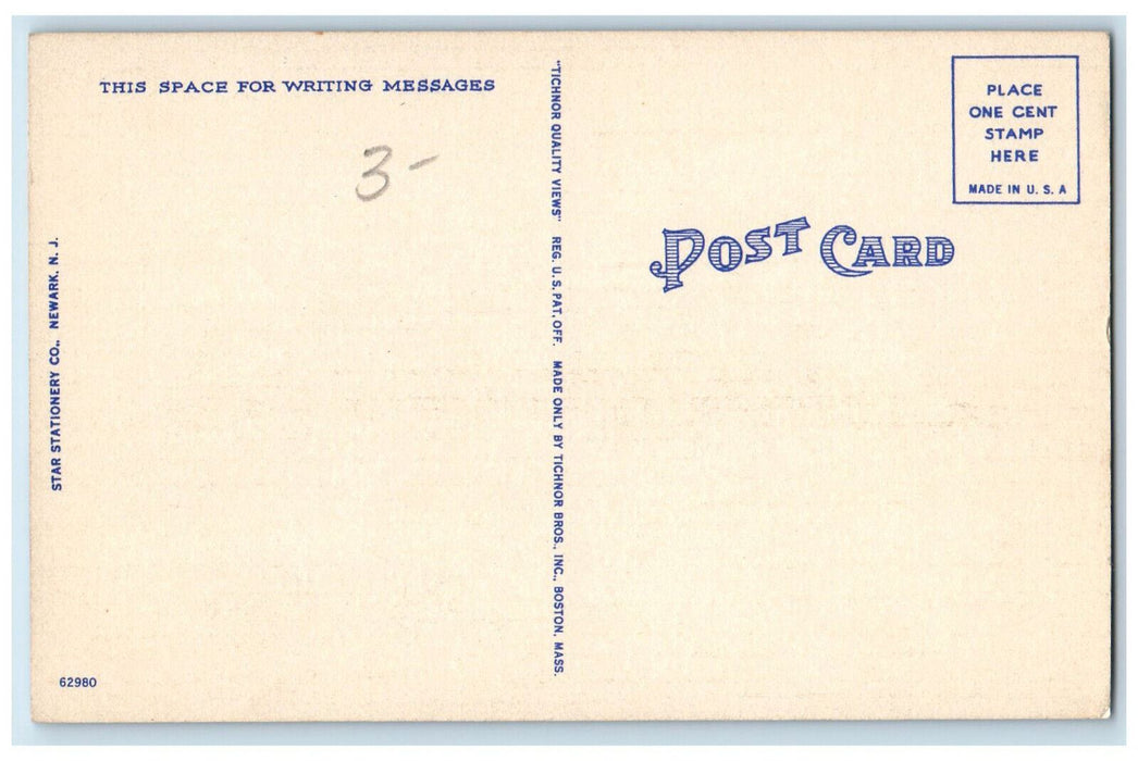 c1940's Enjoying A Motor Boat Ride at Asbury Park New Jersey NJ Postcard