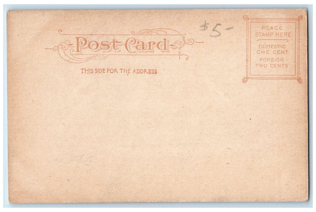 c1905 A Launch Party at Deal Lake Asbury Park New Jersey NJ Vintage Postcard