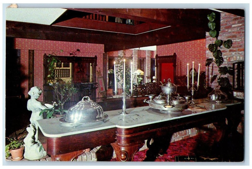 1960 Pomegranate Inn Dining Room Antique Bar Heated Pool Aspen Colorado Postcard