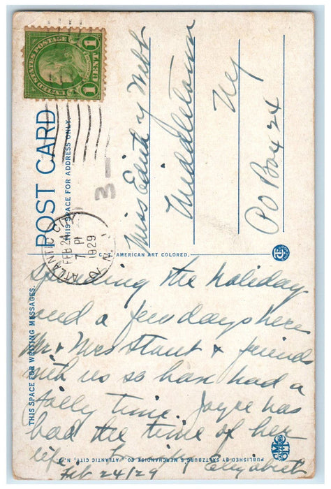 1929 Rolling Chair Parade Boardwalk Atlantic City New Jersey NJ Postcard