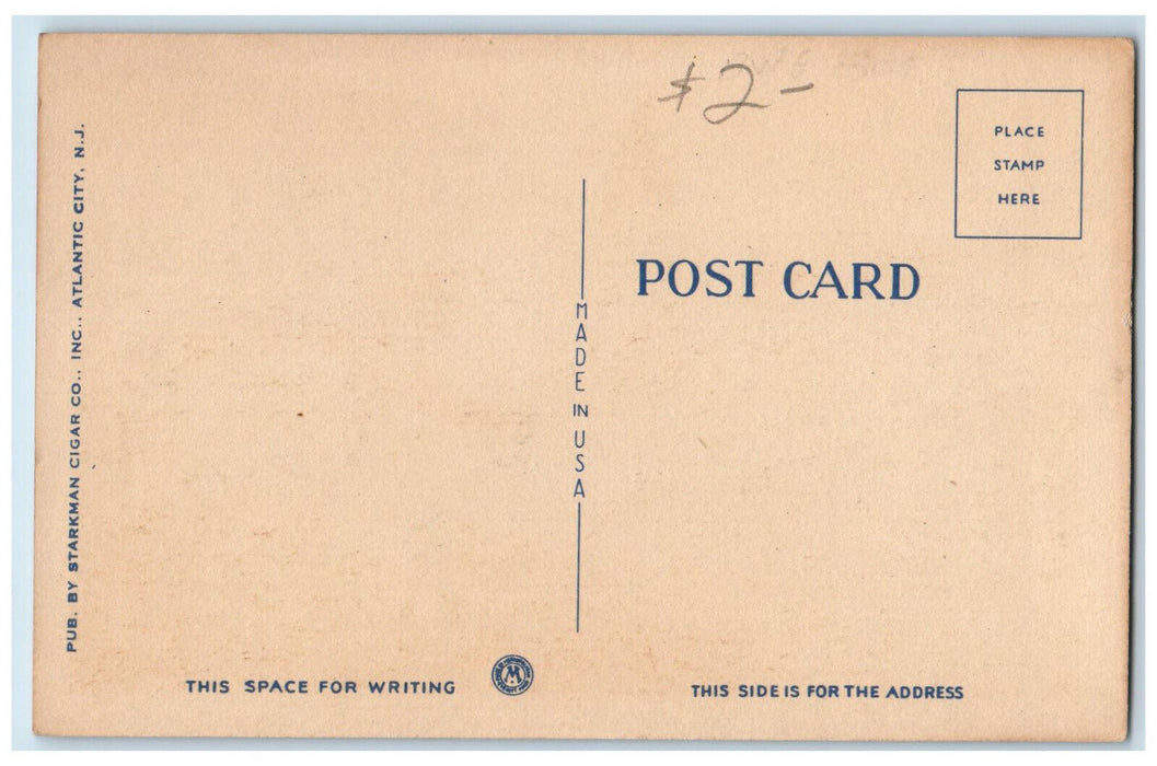 c1950's Hamid's Million Dollar Pier Atlantic City New Jersey NJ Postcard