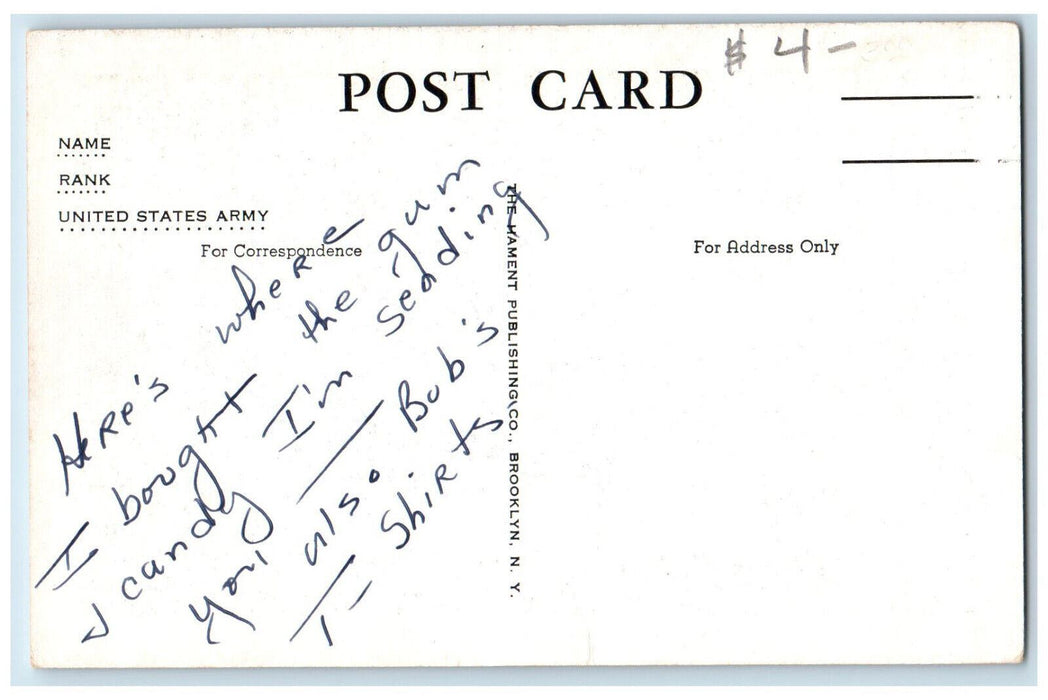 c1940's One of Many Post Exchanges Camp Kilmer New Jersey NJ Vintage Postcard