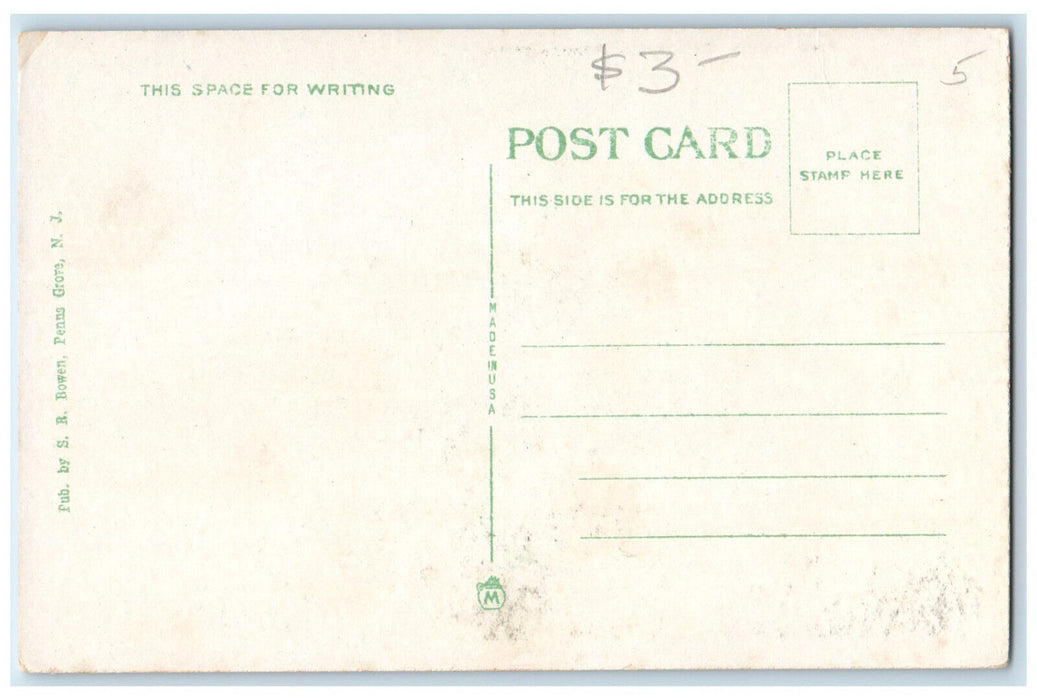 c1930's View on South Broad Street Penns Grove New Jersey NJ Vintage Postcard