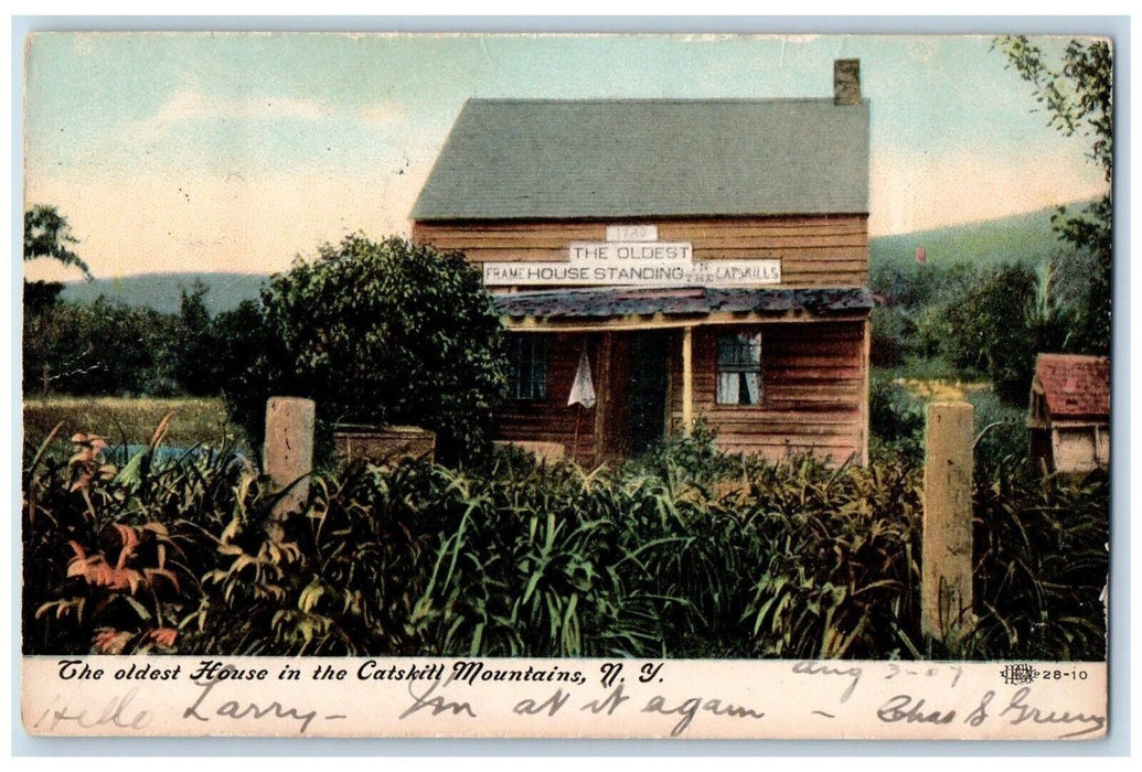 1907 The Oldest House In The Catskill Mountains New York NY Antique Postcard