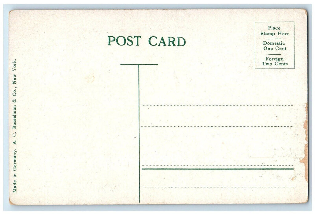 c1910 Bates Opera House Block Post Office Attleboro Massachusetts Mass Postcard