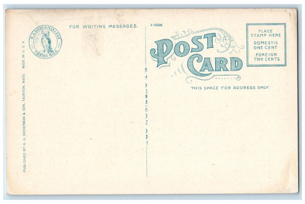 c1910 Centenary Methodist Episcopal Church Attleboro Massachusetts Mass Postcard