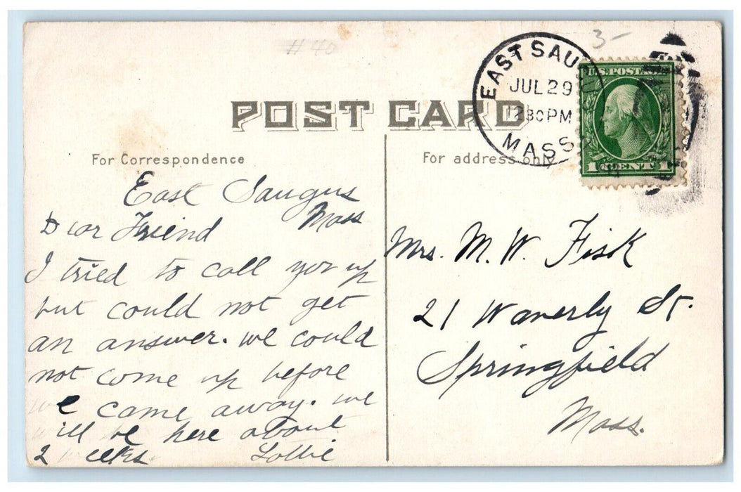 1913 Hotel Preston Beach Carriage Bluff Massachusetts Vintage Antique Postcard