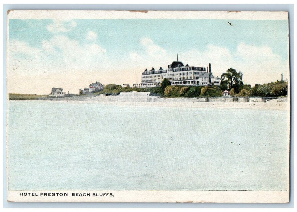 1910 Hotel Preston Beach Bluff Massachusetts MA Vintage Antique Posted Postcard