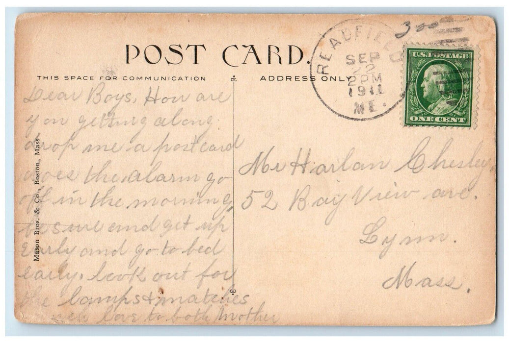 1911 View Bass Point Bass Point Building Massachusetts Vintage Antique Postcard
