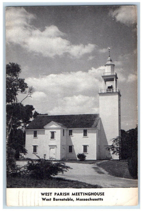 1968 West Parish Meetinghouse West Barnstable Massachusetts MA Vintage Postcard