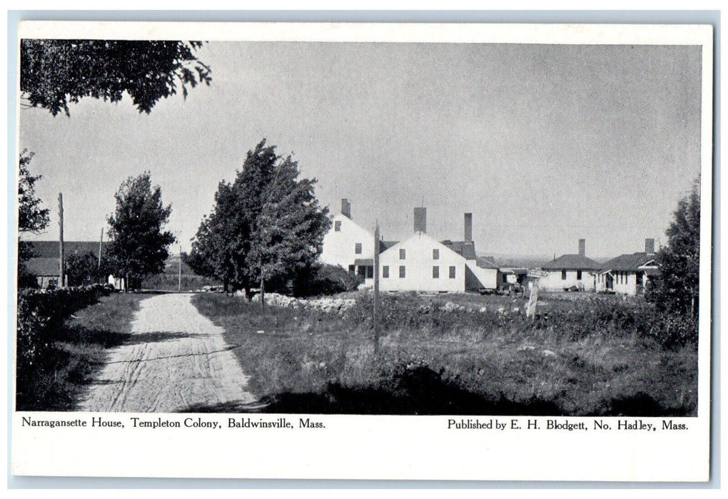 c1905 Narragansette House Templeton Colony Baldwinsville Massachusetts Postcard