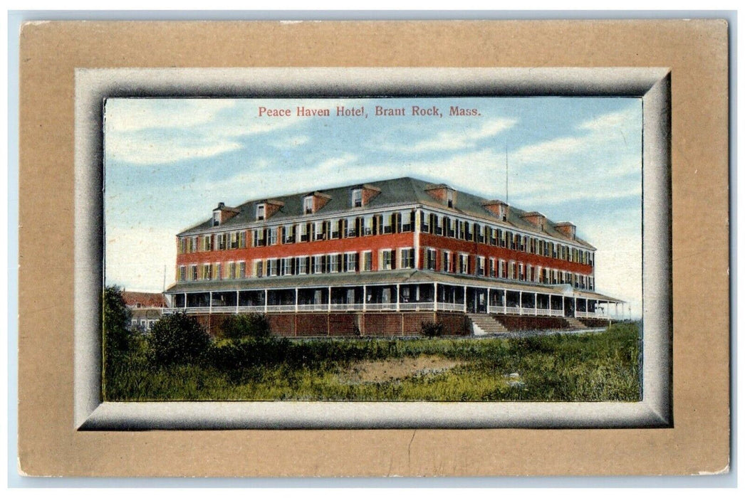 c1910 Peace Haven Hotel Brant Rock Massachusetts MA Vintage Hadickerman Postcard