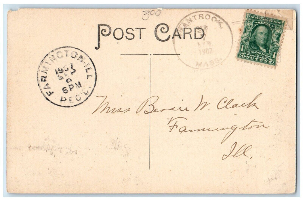 1907 Cottages Ocean Bluff Brant Rock Massachusetts MA Vintage Antique Postcard