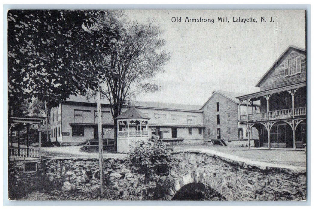 c1940's Old Armstrong Mill Lafayette New Jersey NJ Vintage Unposted Postcard