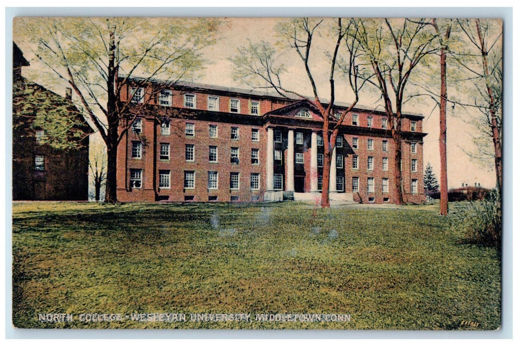 1909 North College Wesleyan University Middletown Connecticut CT Postcard