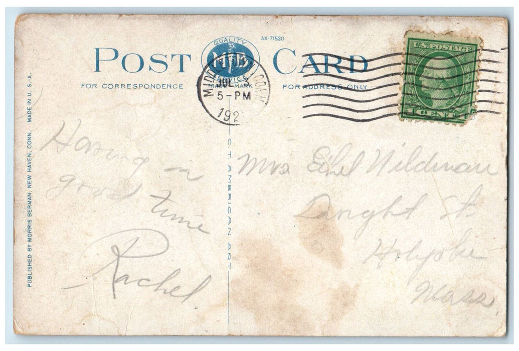 1921 North College Wesleyan University Middletown CT Morris Berman Postcard