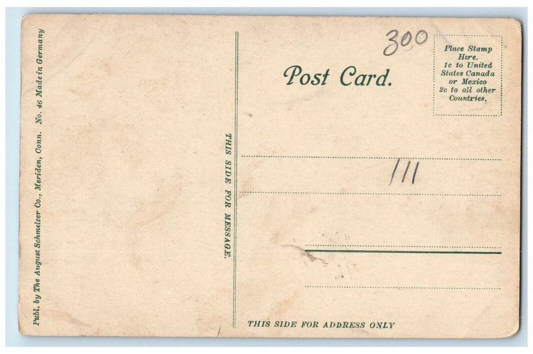 c1910 Fish Hall Wesleyan University Middletown Connecticut CT Unposted Postcard