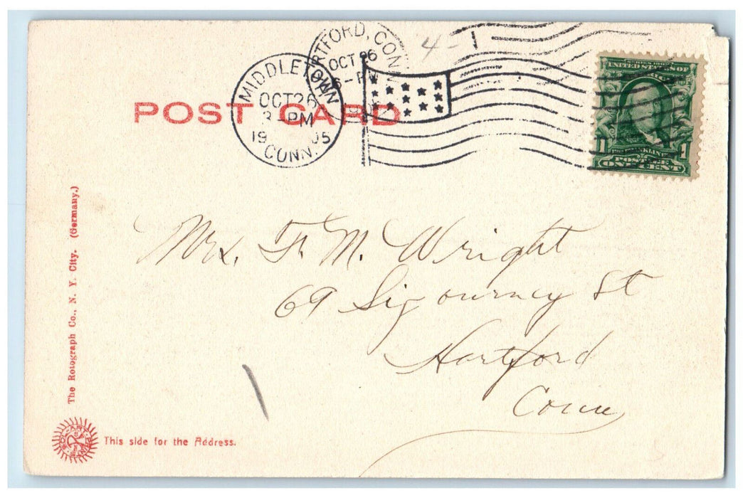 1905 Psi Upsilon Chapter House Wesleyan University Middletown CT Postcard