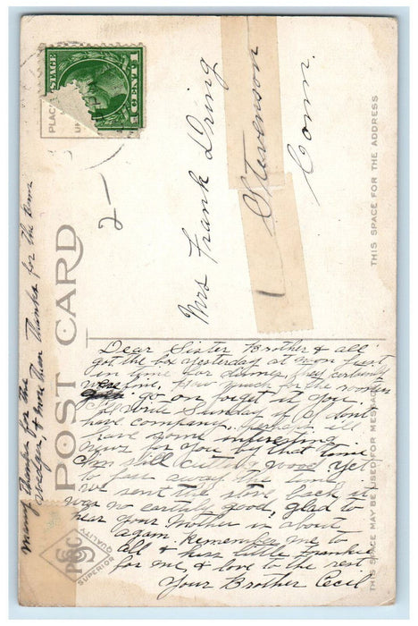 c1910 Phi Psi House Wesleyan College Middletown Connecticut CT Postcard