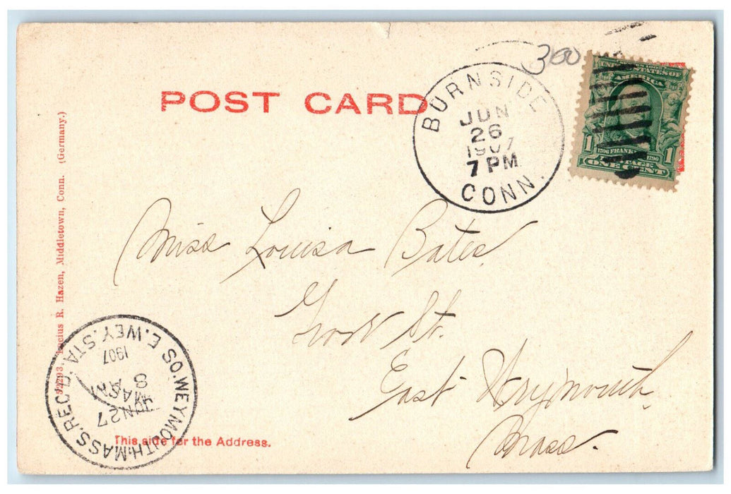 1907 Delta Kappa Epsilon House Wesleyan University Middletown CT Postcard
