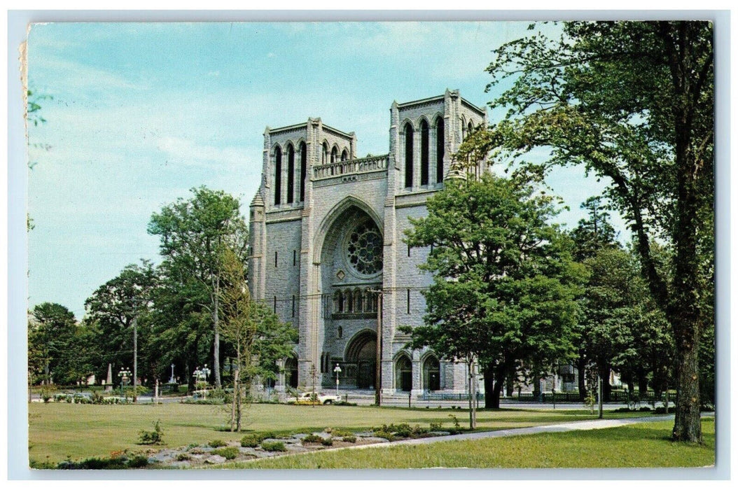 1963 View Of Christ Chruch Cathedral Victoria BC Canada Lakewood WA Postcard