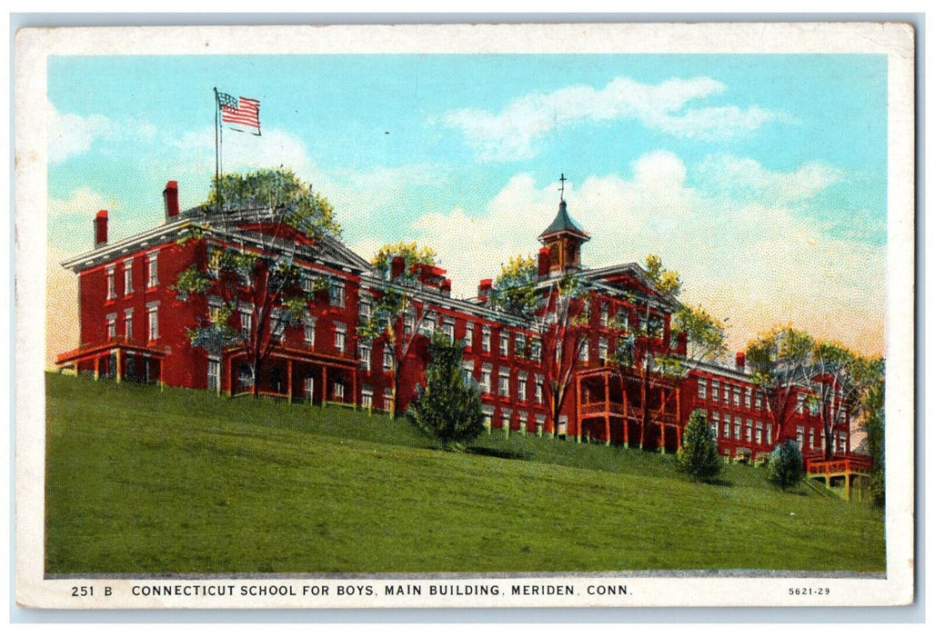 c1930 Connecticut School For Boys Main Building Meriden Connecticut CT Postcard