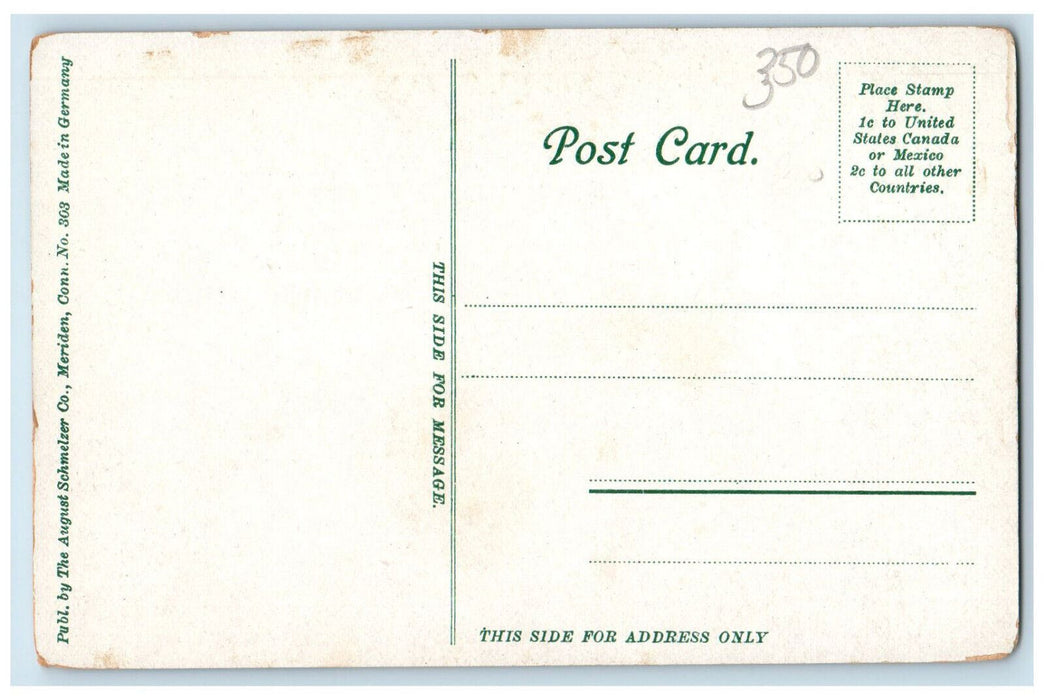 c1910 St. Stanislaus RC Polish Church Meriden Connecticut CT Antique Postcard