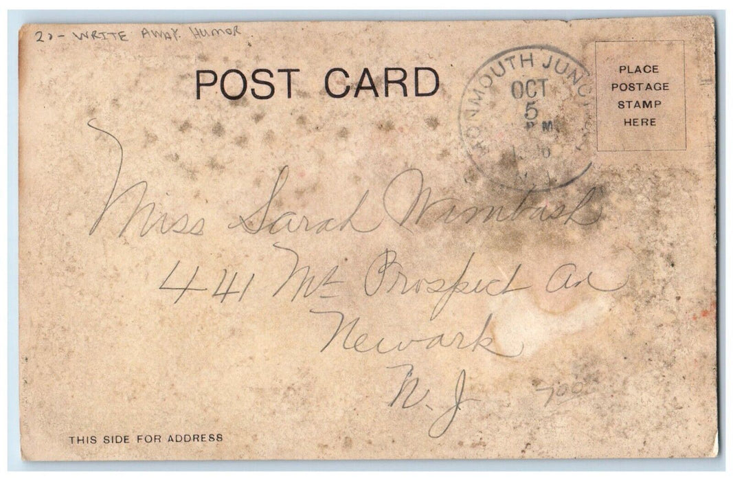 c1905 Write Away Humor A Step In The Right Direction F. S. Backus Postcard