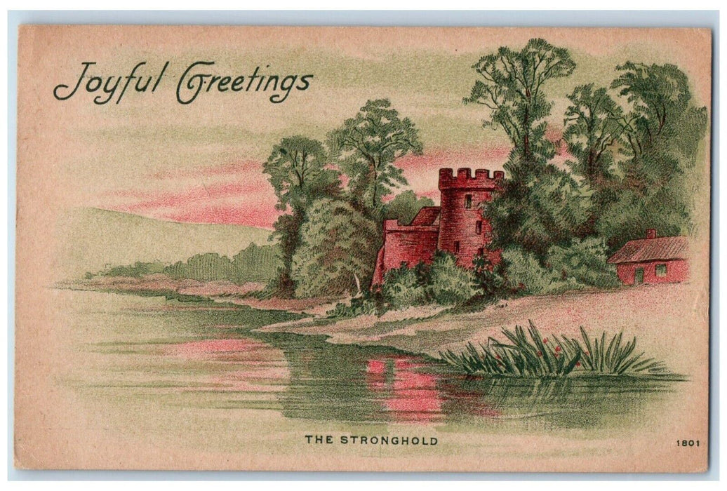 1909 Joyful Greetings The Stronghold Barnesville Pennsylvania PA Postcard