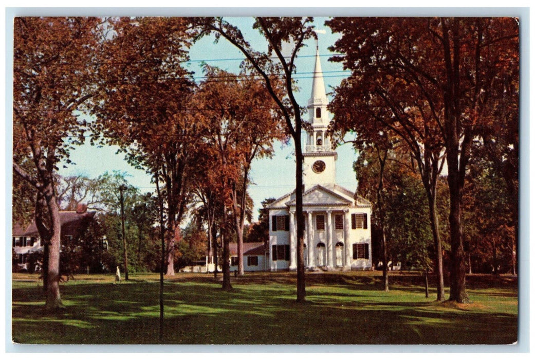 c1950's Front View of Congregational Church Litchfield Connecticut CT Postcard