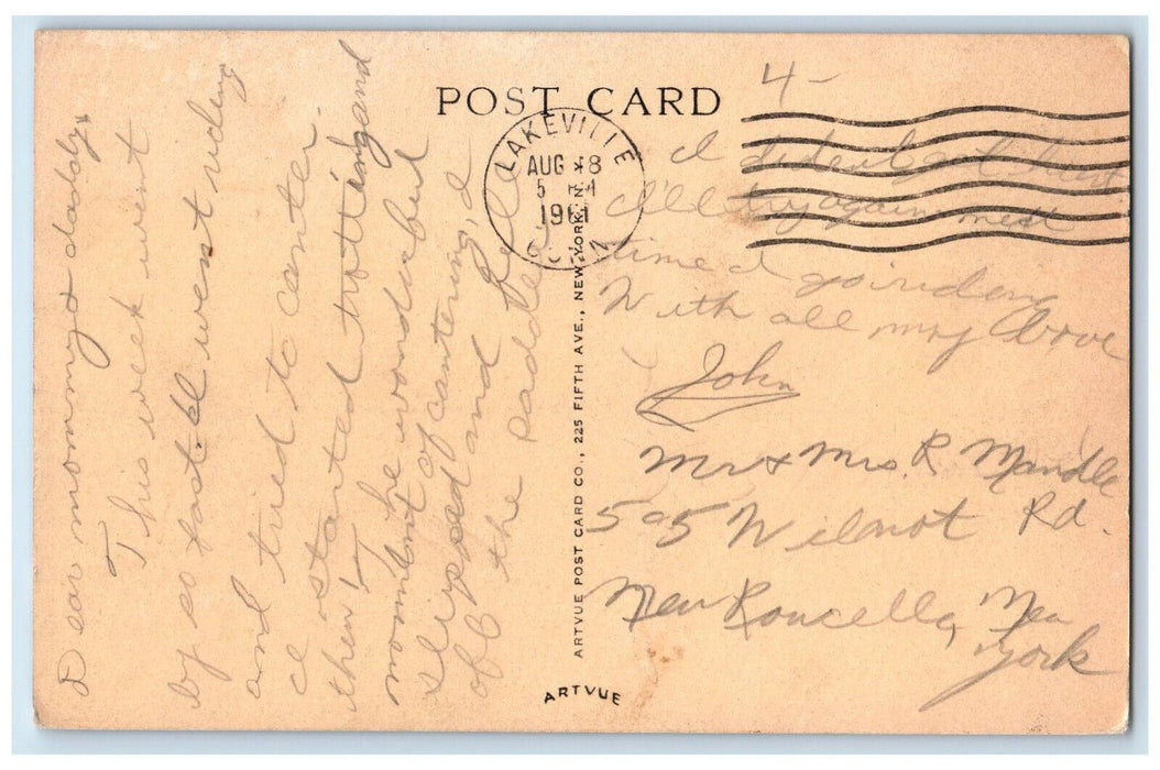 1961 Campus Camp Sloane Lakeville Connecticut CT Vintage Posted Postcard