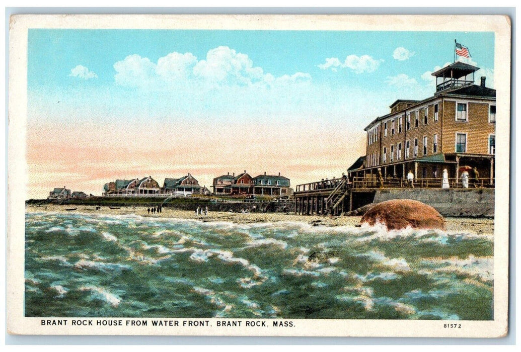 c1940 Brant Rock House Water Front Brant Rock Massachusetts MA Vintage Postcard