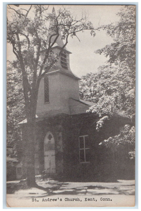 c1950's St. Andrew's Church Kent Connecticut CT Vintage Unposted Postcard