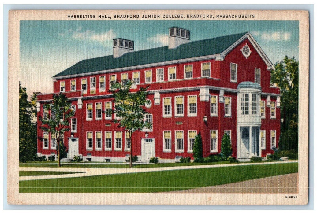 1948 Hasseltine Hall Bradford Junior College Bradford Massachusetts MA Postcard