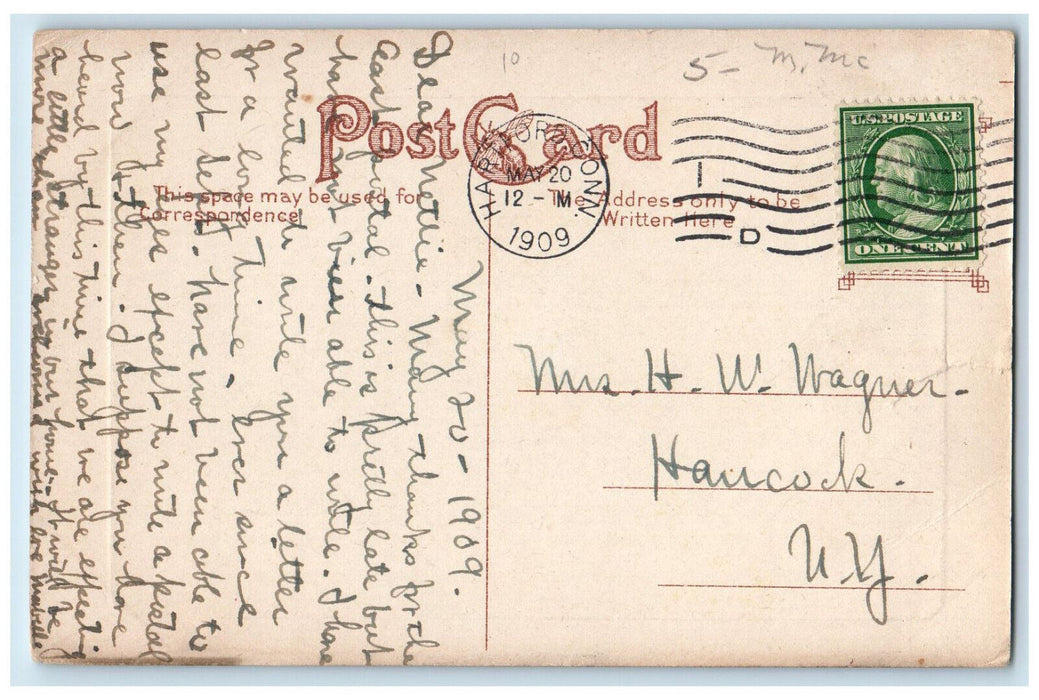 1909 Playing Tennis Golf Club Building Hartford Connecticut CT Postcard