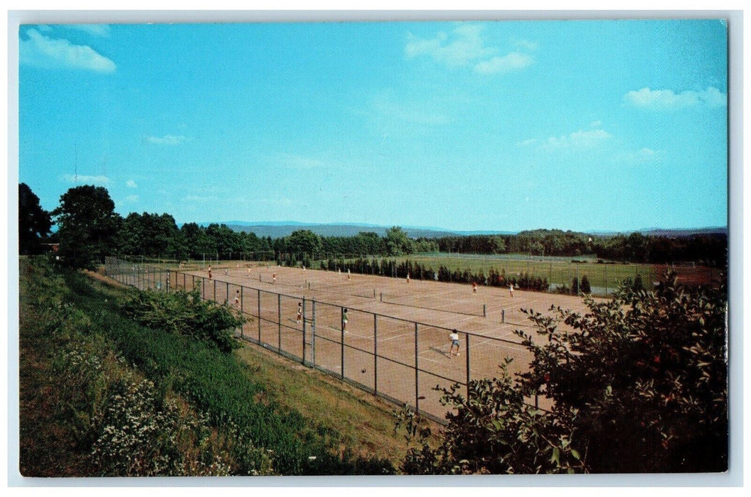 c1960 Tennis Courts Ball Amherst College Amherst Massachusetts Vintage Postcard