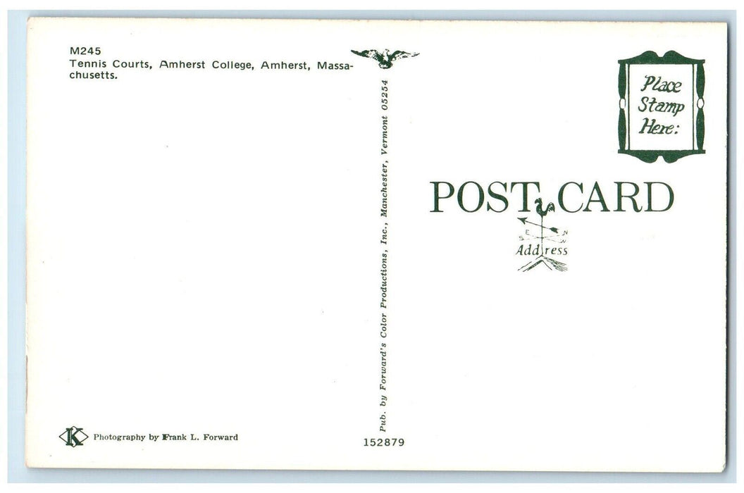 c1960 Tennis Courts Ball Amherst College Amherst Massachusetts Vintage Postcard