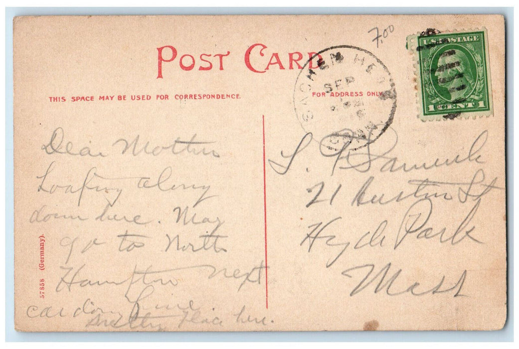 c1910 First Congregational Church Guilford Connecticut CT Posted Postcard