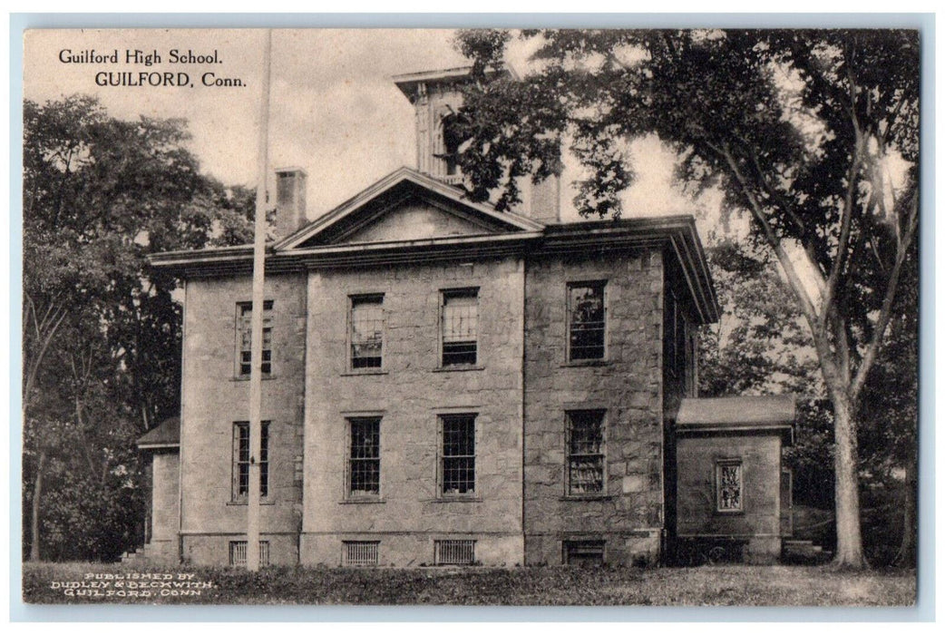 c1940's Guilford High School Guilford Connecticut CT Dudley & Beckwith Postcard