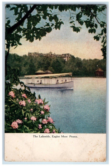 c1910's The Lakeside Boat Eagles Mere Pennsylvania PA Unposted Antique Postcard