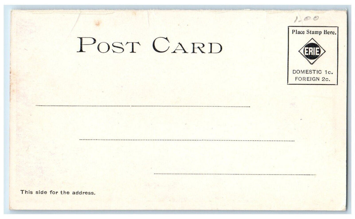 c1905 The Susquehanna River From Susquehanna PA, Erie Railroad Antique Postcard