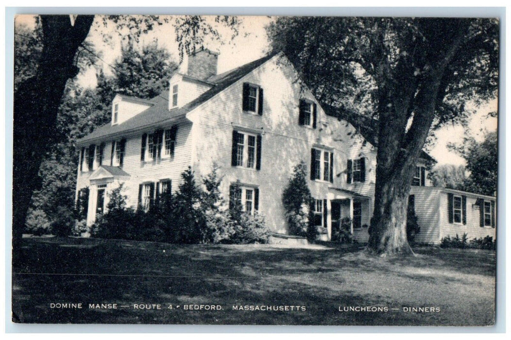 c1940 Domine Manse Outdoor Route 4 Bedford Massachusetts Dinners Artvue Postcard