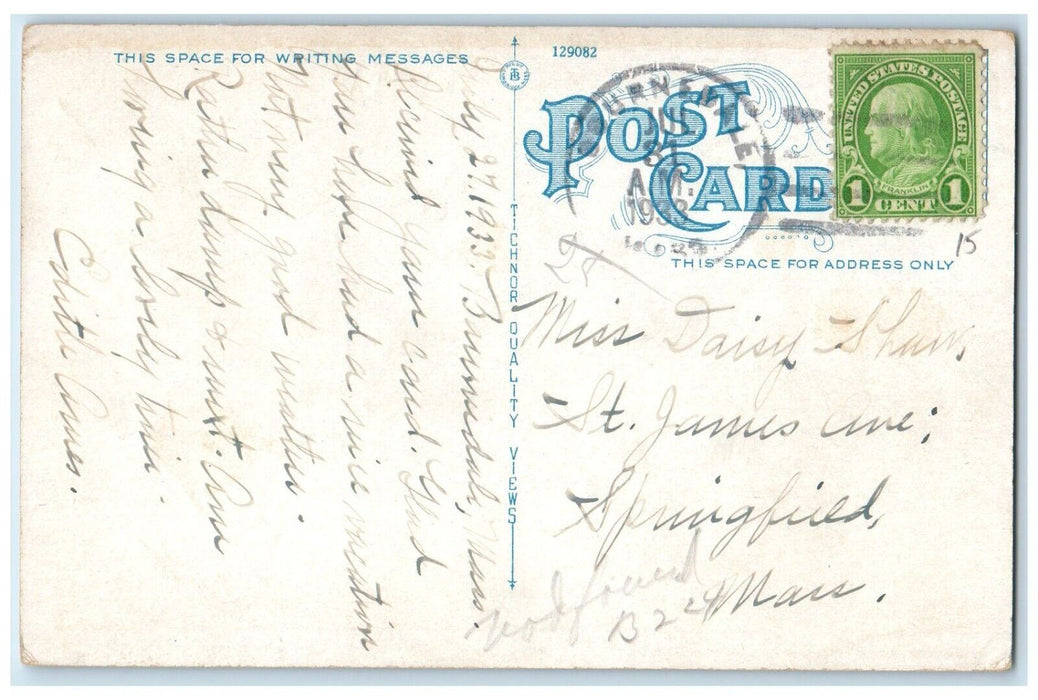 1933 Crows Nest Summer Home Joseph Jefferson Buzzards Bay Massachusetts Postcard